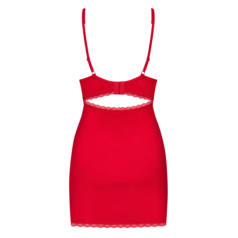 Сорочка Obsessive Jolierose Красная S/M