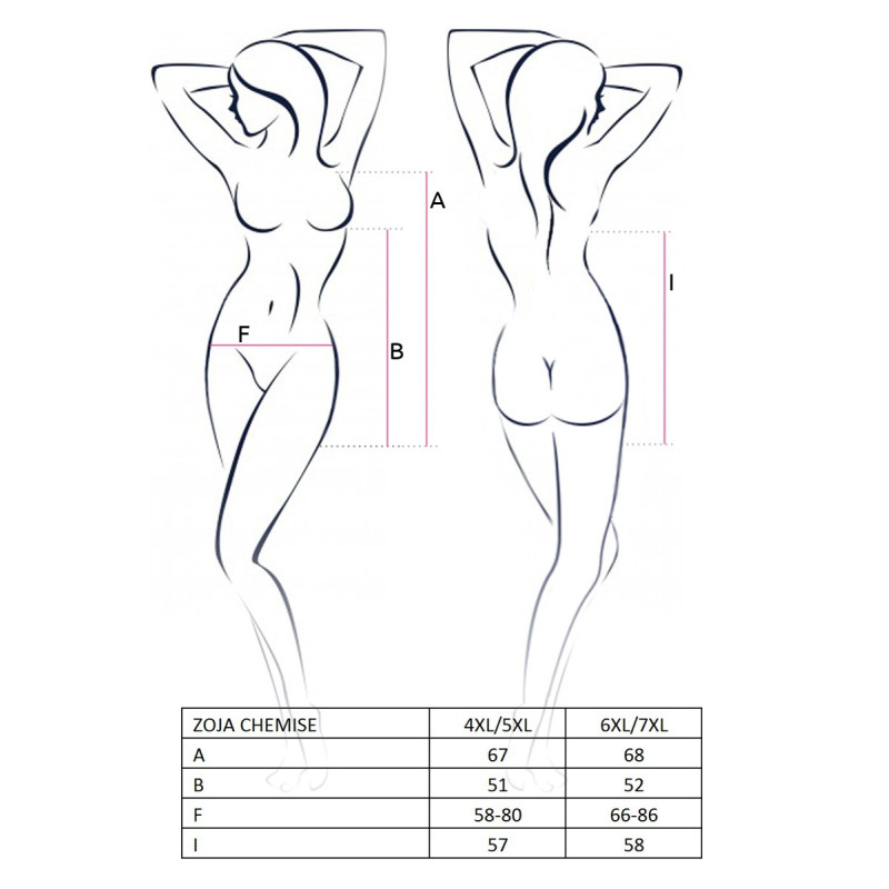 Пеньюар Passion ZOJA CHEMISE 6XL/7XL Черный Пеньюар Passion ZOJA CHEMISE 6XL/7XL Черный