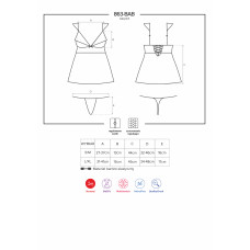 Сорочка Obsessive 863-BAB-3 Красная L/XL