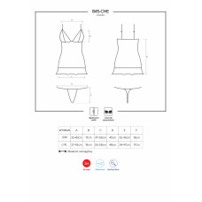 Сорочка Obsessive 845-CHE-5 Розовая L/XL