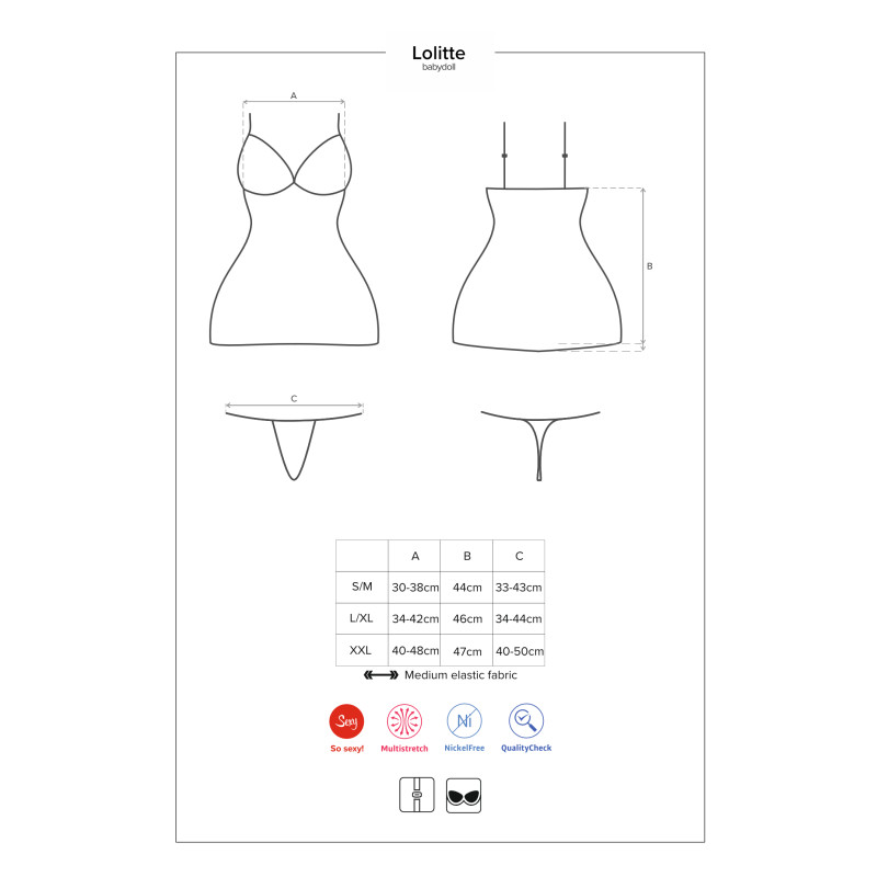 Бебидолл Obsessive Lolitte Черный S/M