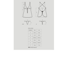 Сорочка Obsessive Fiorenta Черная S/M