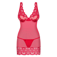 Сорочка Obsessive 853-CHE-3 Красная S/M