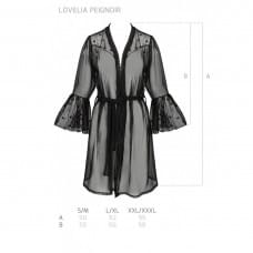 Воздушный пеньюар Passion LOVELIA PEIGNOIR black L/XL