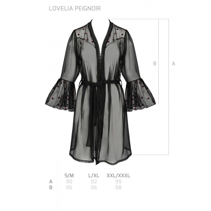 Повітряний пеньюар Passion LOVELIA PEIGNOIR black L/XL Повітряний пеньюар Passion LOVELIA PEIGNOIR black L/XL