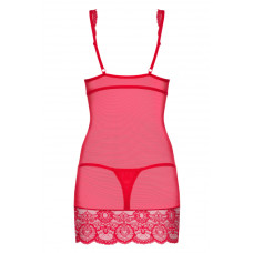 Сорочка Obsessive 853-CHE-3 Красная S/M