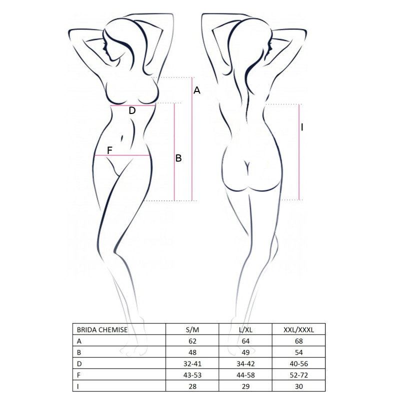 Бэби долл Passion BRIDA CHEMISE L/XL Черный Бэби долл Passion BRIDA CHEMISE L/XL Черный