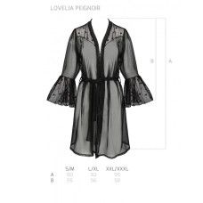 Воздушный пеньюар Passion LOVELIA PEIGNOIR black S/M