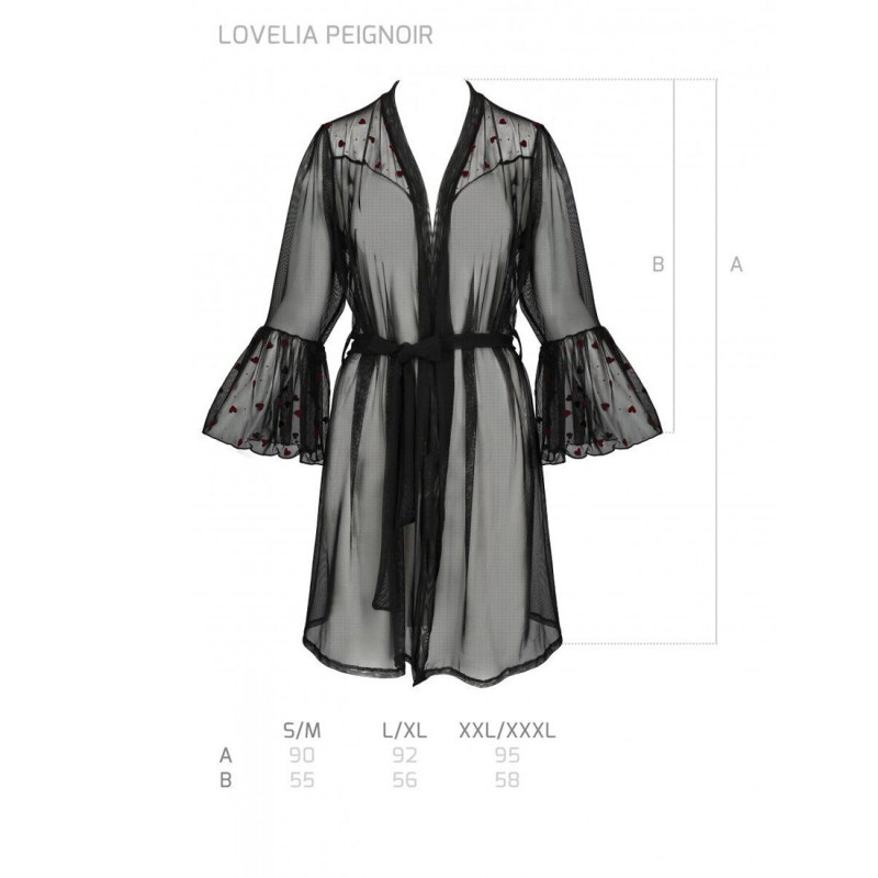 Воздушный пеньюар Passion LOVELIA PEIGNOIR black S/M Воздушный пеньюар Passion LOVELIA PEIGNOIR black S/M