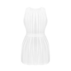 Полупрозрачный пеньюар Obsessive Heavenlly peignoir белый M/L