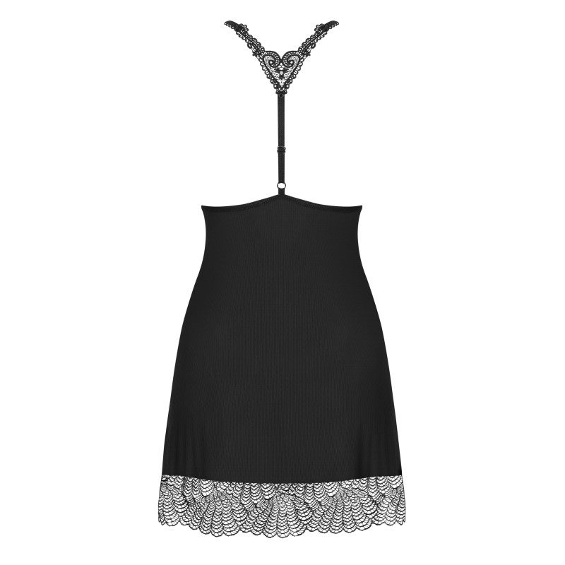 Сорочка Obsessive Chiccanta Черная L/XL Сорочка Obsessive Chiccanta Черная L/XL