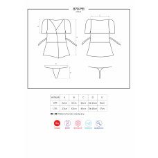Пеньюар Obsessive 870-PEI-3 Красный S/M