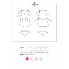 Пеньюар Obsessive Alluria Чорний L/XL