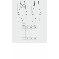 Сорочка Obsessive Secred Красная S/M