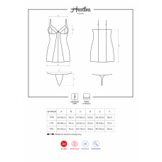 Сорочка Obsessive Heartina Красная L/XL