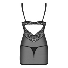 Сорочка Obsessive 867-CHE-1 Черная L/XL