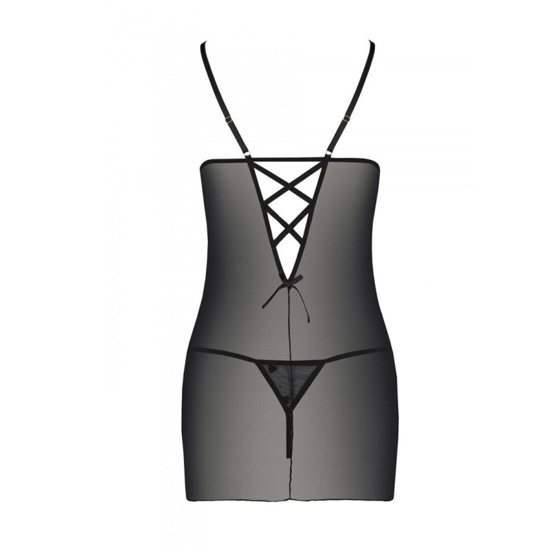 Рубашка с вырезами на груди + стринги Passion LOVELIA CHEMISE black S/M Рубашка с вырезами на груди + стринги Passion LOVELIA CHEMISE black S/M
