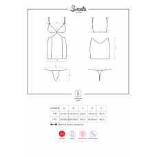 Сорочка Obsessive Swanita Черная L/XL