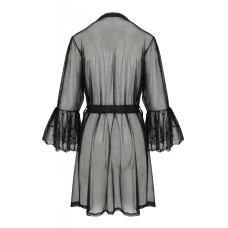 Воздушный пеньюар Passion LOVELIA PEIGNOIR black XXL/XXXL