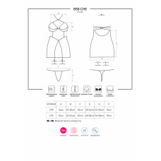 Сорочка Obsessive 858-CHE-1 Черная L/XL