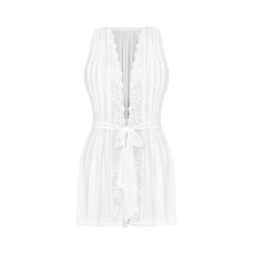 Полупрозрачный пеньюар Obsessive Heavenlly peignoir белый XL/2XL