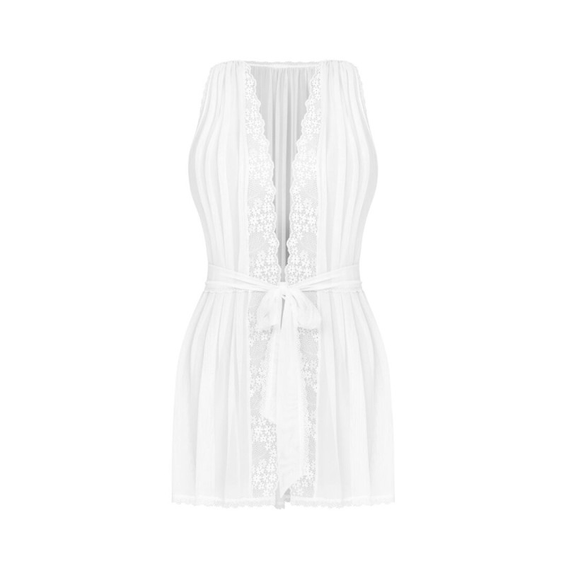 Напівпрозорий пеньюар Obsessive Heavenlly peignoir білий XL/2XL Напівпрозорий пеньюар Obsessive Heavenlly peignoir білий XL/2XL