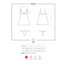 Рубашка Obsessive 825-CHE-6 Синя S/M