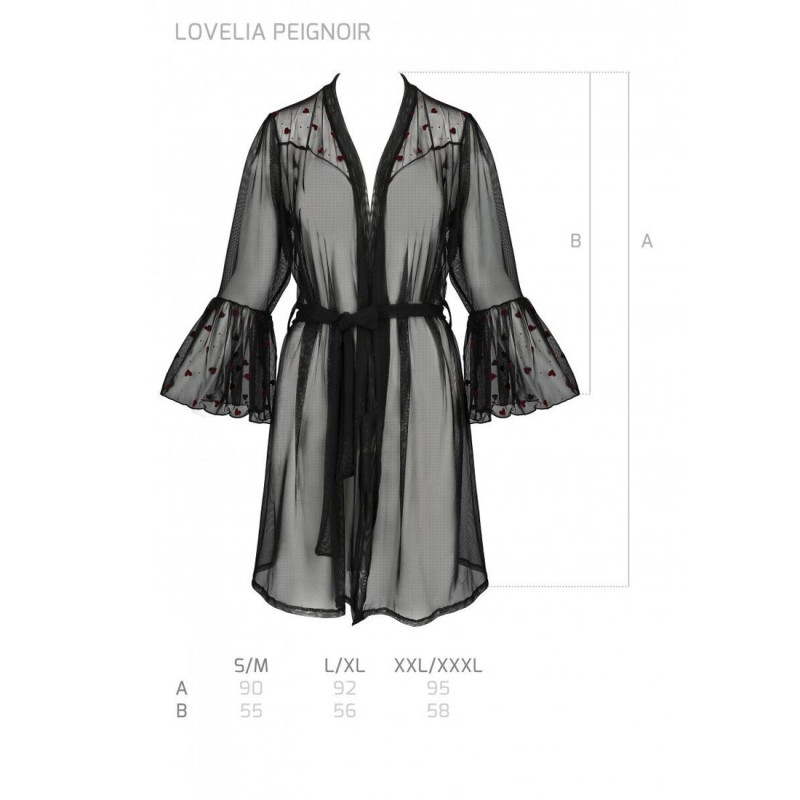 Воздушный пеньюар Passion LOVELIA PEIGNOIR black XXL/XXXL Воздушный пеньюар Passion LOVELIA PEIGNOIR black XXL/XXXL