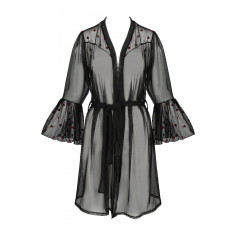 Воздушный пеньюар Passion LOVELIA PEIGNOIR black XXL/XXXL