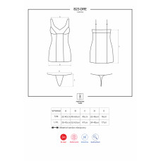 Сорочка Obsessive 823-CHE-1 Черная L/XL