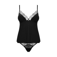 Топ и трусики Obsessive Bella Rou top & panties черные M/L
