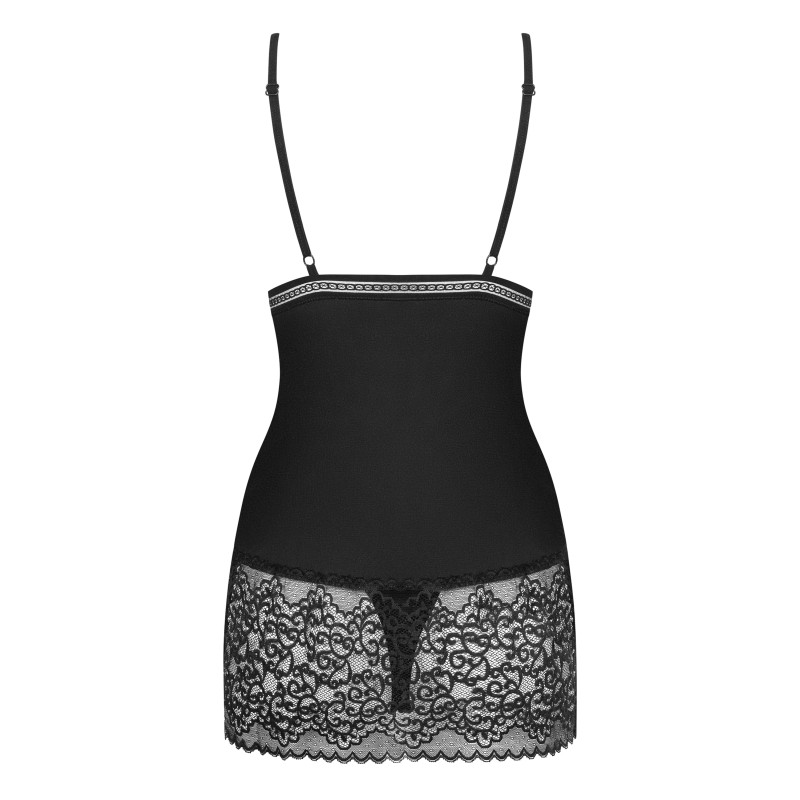 Сорочка Obsessive Ailay Черная S/M