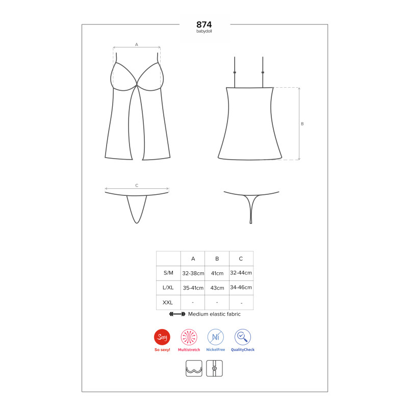 Бебидолл Obsessive 874-BAB-2 Бежевый L/XL Бебидолл Obsessive 874-BAB-2 Бежевый L/XL