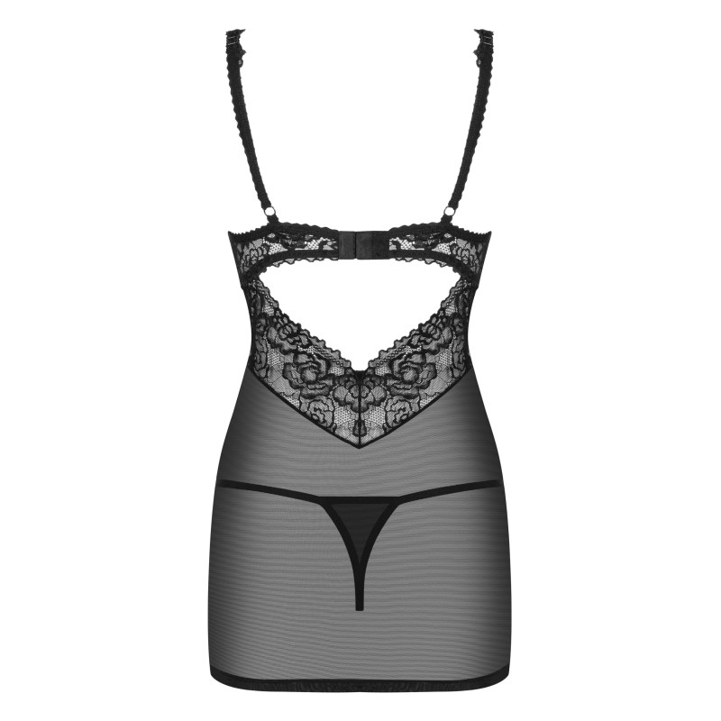 Сорочка Obsessive 867-CHE-1 Черная S/M