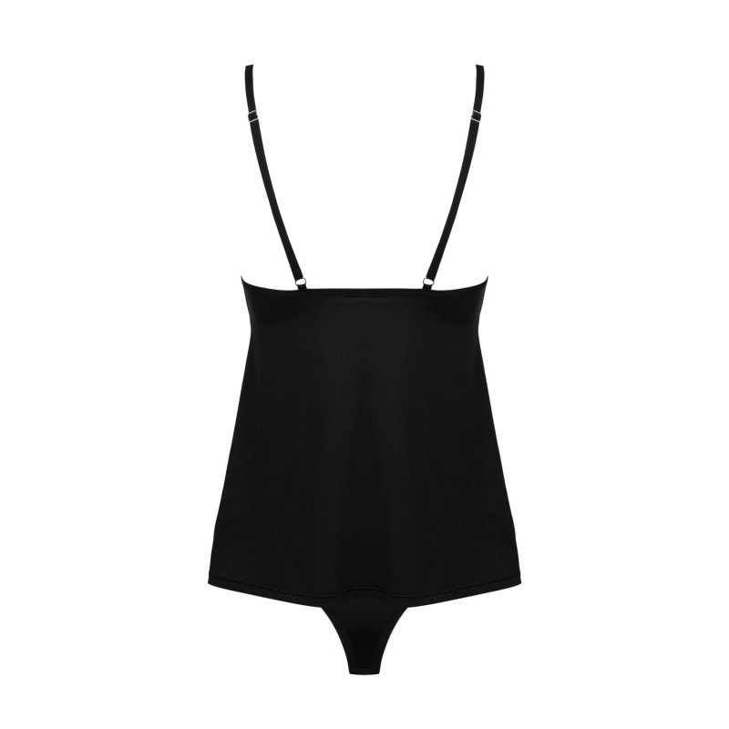 Топ и трусики Obsessive Bella Rou top & panties черные XL/2XL