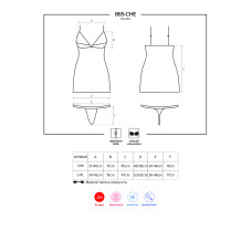 Сорочка Obsessive 865-CHE-1 Черная L/XL