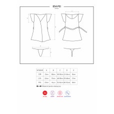 Пеньюар Obsessive 854-PEI-1 Черный S/M