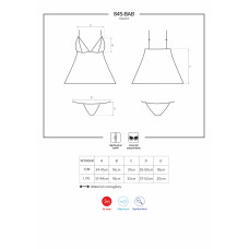 Сорочка Obsessive 845-BAB-5 Розовая L/XL