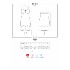 Рубашка Obsessive 861-CHE-5 Рожева S/M