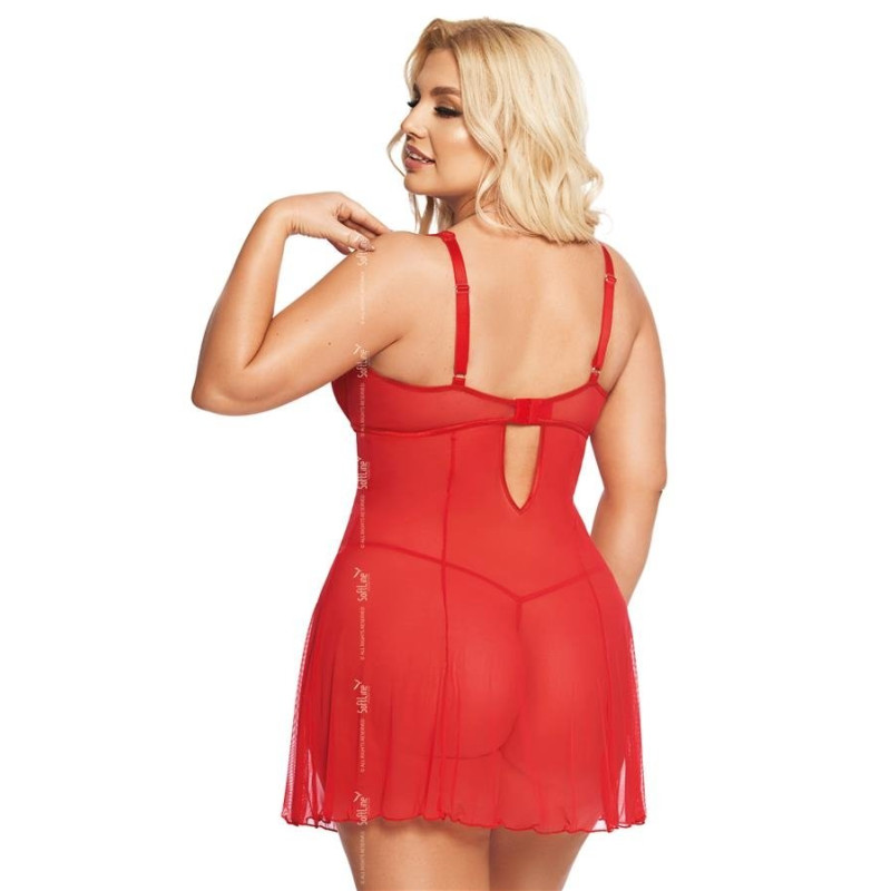 Пеньюар SoftLine Berta Красный 3XL Пеньюар SoftLine Berta Красный 3XL