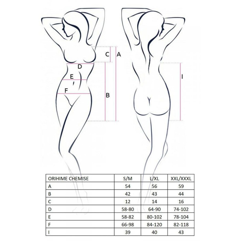 Рубашка прозрачная с пажами Passion ORIHIME CHEMISE white S/M Рубашка прозрачная с пажами Passion ORIHIME CHEMISE white S/M