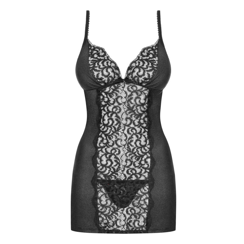 Сорочка Obsessive Laluna Черная L/XL