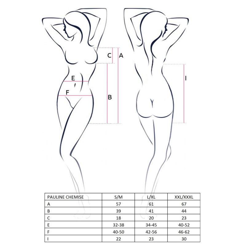 Рубашка Passion PAULINE CHEMISE S/M Чорна