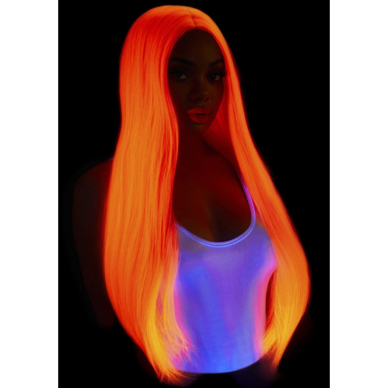 Парик Leg Avenue 33″ Long straight center part wig neon pink Парик Leg Avenue 33″ Long straight center part wig neon pink
