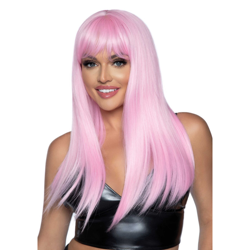 Довга рожева перука Leg Avenue Long straight bang wig, гладенька, 61 см Довга рожева перука Leg Avenue Long straight bang wig, гладенька, 61 см