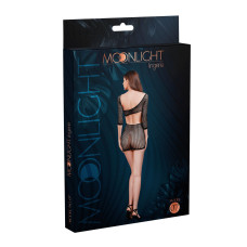 Мінісукня Moonlight Model 07 Black XS-L, глибоке декольте, відкрита спинка