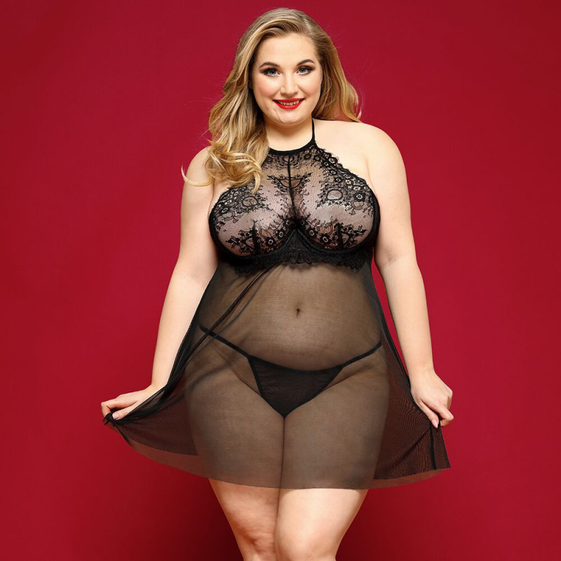 Платье JSY P91157 Черное Plus Size Платье JSY P91157 Черное Plus Size