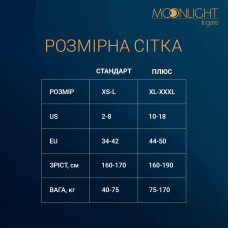 Платье-бодистокинг Moonlight Plus Model 07 Black XL-XXXL, длинный рукав