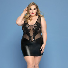 Платье JSY P91158 Черное Plus Size