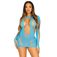 Бесшовное миниплатье Leg Avenue Long sleeve cut out mini dres